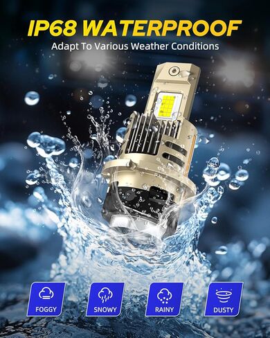 AUTOONE 2026 Upgraded D2S D2R Headlight Bulbs, 1200% Bright 60000 Lumens in Kuwait