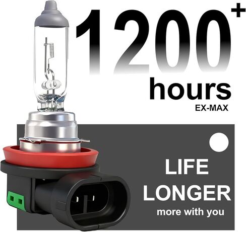 H11 Headlight Bulb, Halogen 12v 55w, Standard 3800K Warm White, Clear Light High Low Beam Fog Light Replacement Super Bright 2 pack in Saudi Arabia