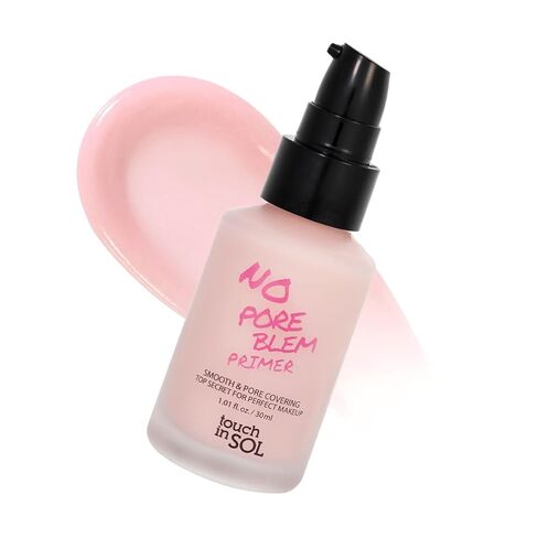 TOUCH IN SOL No Poreblem Primer - برايمر المسام للمكياج الكوري، برايمر غير لامع للبشرة الدهنية، ممحاة المسام للمسام الكبيرة، لمسة نهائية غير واضحة من كيه بيوتي (1.01 أونصة سائلة/30 مل) in Kuwait