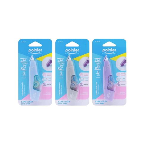 Pointer Correction Tape - 0.196 Inch x 32 Feet - White Dry Erase Correction Dispenser for School, Office & Home - 6 Pack in Saudi Arabia