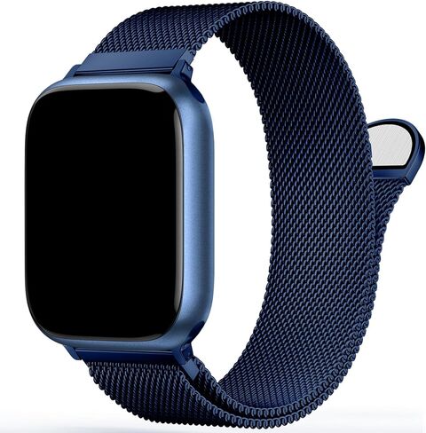 حلقة ميلانو من الفولاذ المقاوم للصدأ متوافقة مع أساور ساعة Apple 46 مم 42 مم 44 مم 45 مم 49 مم 38 مم 40 مم 41 مم للرجال والنساء، استبدال المشبك المغناطيسي لسلسلة iWatch Ultra 11 10 9 8 7 SE 6 5 4 3 2 1 in Kuwait