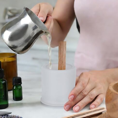 Homoyoyo Pen Holder Silicone Mold, Cylinder Pencil Holder Mold for Epoxy Resin Concrete Plaster Round Desk Organizer Cup for Crafts Planter Vase Storage Jar Making, 3.58x3.58x3.42in in Saudi Arabia