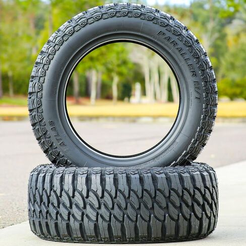 Atlas Paraller M/T Mud Off-Road Light Truck Radial Tire-33X12.50R20LT 33X12.50X20 33X12.50-20 114Q Load Range E LRE 10-Ply BSW Black Side Wall in Kuwait