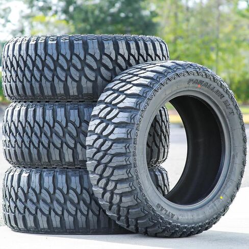 Atlas Paraller M/T Mud Off-Road Light Truck Radial Tire-33X12.50R20LT 33X12.50X20 33X12.50-20 114Q Load Range E LRE 10-Ply BSW Black Side Wall in Kuwait