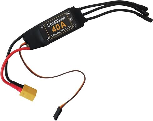 40A ESC 2-4S Brushless Electric Speed Controller with BEC XT60 Ideal for RC Drone Airplane Model in Kuwait
