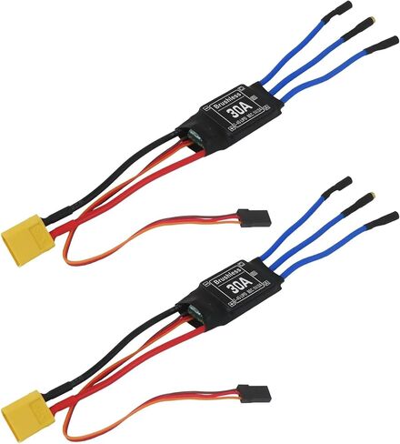 2PCS 30A Compatible with ESC,Electric Speed Controller with XT60 & 3.5mm Bullet Plug for RC Models RC Car RC Boats in Kuwait
