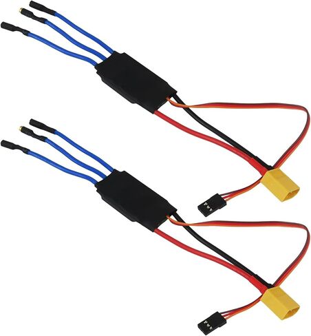 2PCS 30A Compatible with ESC,Electric Speed Controller with XT60 & 3.5mm Bullet Plug for RC Models RC Car RC Boats in Kuwait
