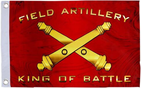 Bayyon Small Flag Double Sided Field Artillery King Of Battle Flag- 12"" X 18"" Inch Boat Motorcycle Yacht Boat Bike Car Flag with 2 Brass Grommets in Saudi Arabia