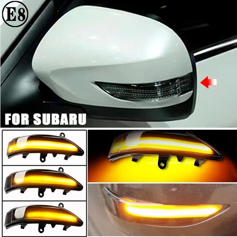 Dynamic Turn Signal Light Rearview Mirror Smoked Lens Turn Signal Indicator Light LED Turn Singal Blinker Light Compatible with Subaru Outback Legacy 2008-2011 in Saudi Arabia