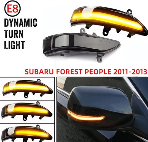 Dynamic Turn Signal Light Rearview Mirror Smoked Lens Turn Signal Indicator Light LED Turn Singal Blinker Light Compatible with Subaru Outback Legacy 2008-2011 in Saudi Arabia