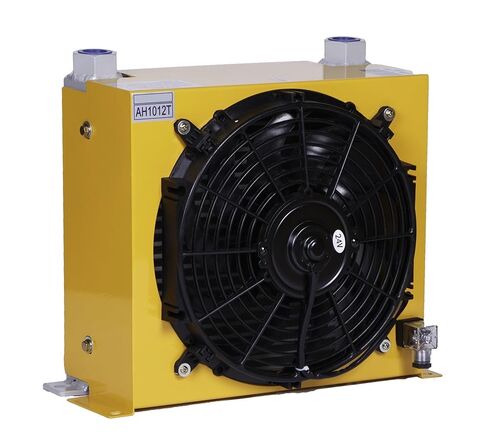 AH1012T-CA Oil Cooler with Fan 100L/min Air Cooled Oil Radiator Plate Heat Exchanger Low Noise Efficient Shock Absorption(38W AC380) in Saudi Arabia