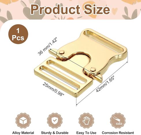 uxcell Metal Quick Side Release Buckle, Belt Buckles Clip Webbing Backpack for Leather Strap in Kuwait