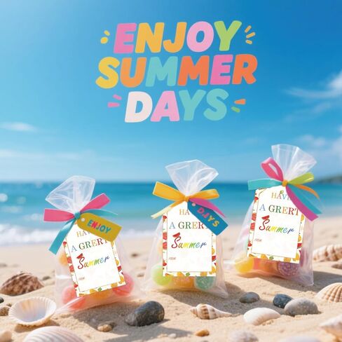 50 Pcs Summer Gift Tags with String Fruit Theme Have a Great Summer Hanging Tags 3.8 x 2.2 Inch End of School Year Teacher Appreciation Gift Labels Happy Hello Summer Party Decor for Kids Students in Kuwait