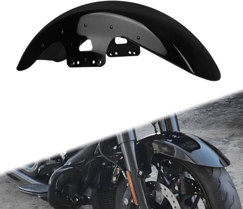 19 inch Front Fender Motorcycle Mudguard for Bagger Models Fit for Harley Touring Road King Electra Glide Street Glide Road Glide 2014-2023, Vivid Black in Saudi Arabia