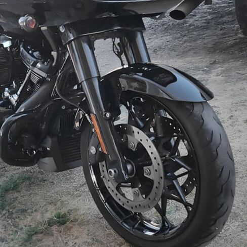 19 inch Front Fender Motorcycle Mudguard for Bagger Models Fit for Harley Touring Road King Electra Glide Street Glide Road Glide 2014-2023, Vivid Black in Saudi Arabia