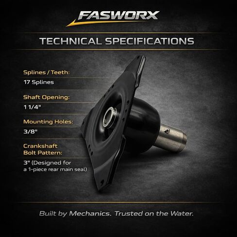 18643A5 Premium Engine Drive Coupler Assembly for MerCruiser Alpha One, Gen II & Bravo Sterndrives | Fits 3.0L 4.3L 4.5L 5.0L 5.7L Engines | 14-Inch Flywheel, 3-Inch Bolt Pattern | Replaces 18-2323 in Kuwait