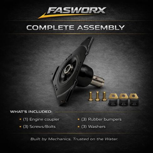 18643A5 Premium Engine Drive Coupler Assembly for MerCruiser Alpha One, Gen II & Bravo Sterndrives | Fits 3.0L 4.3L 4.5L 5.0L 5.7L Engines | 14-Inch Flywheel, 3-Inch Bolt Pattern | Replaces 18-2323 in Kuwait