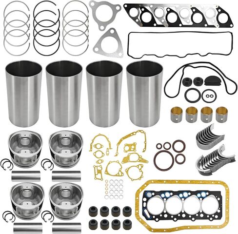 طقم إعادة بناء المحرك المتوافق مع Hyundai D4BB D4BA مناسب لمحركات Mitsubishi 4D56 - مناسب لرافعات Hyundai H100 Porter Grace وHC20-HC35H1 - مجموعة قطع غيار إصلاح المحرك بالكامل in Kuwait