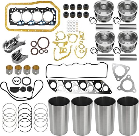 طقم إعادة بناء المحرك المتوافق مع Hyundai D4BB D4BA مناسب لمحركات Mitsubishi 4D56 - مناسب لرافعات Hyundai H100 Porter Grace وHC20-HC35H1 - مجموعة قطع غيار إصلاح المحرك بالكامل in Kuwait
