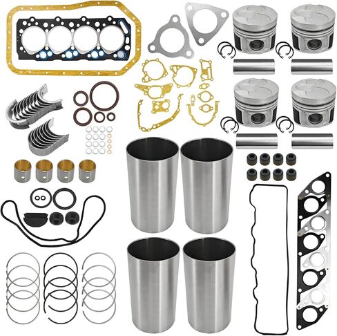 طقم إعادة بناء المحرك المتوافق مع Hyundai D4BB D4BA مناسب لمحركات Mitsubishi 4D56 - مناسب لرافعات Hyundai H100 Porter Grace وHC20-HC35H1 - مجموعة قطع غيار إصلاح المحرك بالكامل in Kuwait