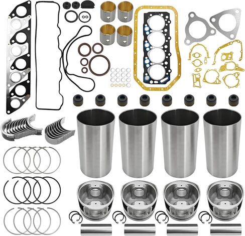 طقم إعادة بناء المحرك المتوافق مع Hyundai D4BB D4BA مناسب لمحركات Mitsubishi 4D56 - مناسب لرافعات Hyundai H100 Porter Grace وHC20-HC35H1 - مجموعة قطع غيار إصلاح المحرك بالكامل in Kuwait