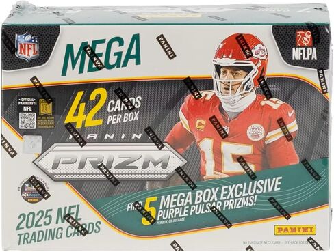 2025 Panini NFL Football Prizm Football Trading Card Hobby Mega Box (Purple Pulsar Prizms) in Kuwait
