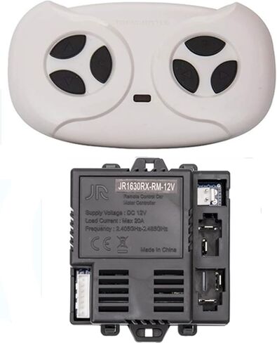JR1630RX-RM-12V 2.4G 2.4G Black Remote Control and Receiver, for Kids Powered Wheels, 12 Volt Control Box Motherboard Accessories Ride On Car Replacement Parts in Kuwait