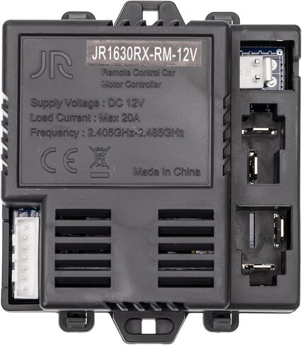 JR1630RX-RM-12V 2.4G 2.4G Black Remote Control and Receiver, for Kids Powered Wheels, 12 Volt Control Box Motherboard Accessories Ride On Car Replacement Parts in Kuwait