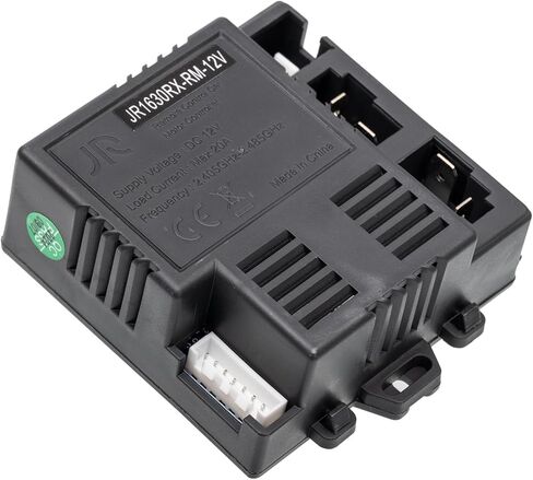 JR1630RX-RM-12V 2.4G 2.4G Black Remote Control and Receiver, for Kids Powered Wheels, 12 Volt Control Box Motherboard Accessories Ride On Car Replacement Parts in Kuwait