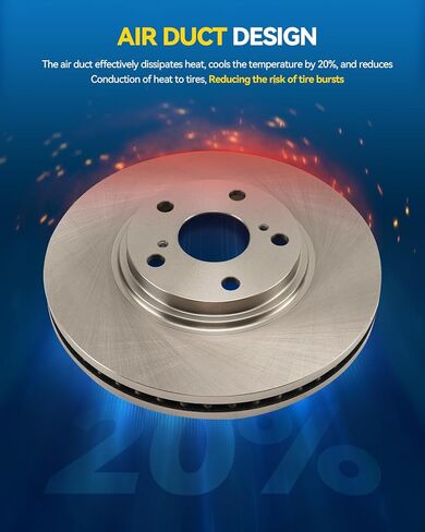 PHILTOP Front Rotor for 2008-2019 Toyota Highlander, 2011-2020 Toyota Sienna, 2010-2015 Lexus RX350, 2018-2021 NX300, 2015-2017 NX200t, Vented Disc Brake Rotor 31511(12.91inch, 328mm) in Kuwait