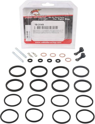 All Balls Caliper Rebuild Kit 18-3149 for Kawasaki ZX 11 Ninja (ZX 1100D) 1993 1994 1995 1996 1997 1998 1999 2000 2001, ZX 6 (ZX 600D) 1990 1991 1992 1993, ZX 6 (ZX 600E) 1993 1994 1995-2002 in Kuwait