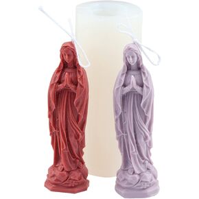 3D Virgin Mary Shape Silicone Candle Molds, DIY Goddess Molds for Candle Making Resin Soap Casting Cake Chocolate, Aroma Gypsum Molds for Home Decor, 5.3" in Saudi Arabia