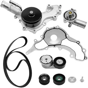 AW6169 Water Pump Thermostat Kit Belt Tensioner For J-eep Grand Cherokee 3.6 2011-2015,for Ram 1500 3.6L 2013-2018,for Chrysler 200 300 2011-2014,Journey Charger 2011-2018,Avenger Durango 11-14 38082 in Kuwait