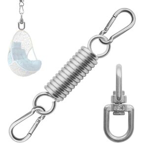 Hammock Chair Hanging Kit with Spring Hardware, Heavy Duty Suspension Swivel Hanger Hook for Porch Swing, Hanging Chair, Punching Bag, Indoor Outdoor Use in Saudi Arabia