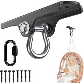 Dolibest Heavy Duty Swing Hanger,Ceiling Mount Swing Hook,One-Piece Design Base, Swing Set Hardware for Punching Bag, Boxing, Hammock Chair, Yoga Swing, Porch Swing (360° +180° Rotation) in Kuwait
