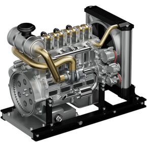 1/10 DIY Simulation Electric Car Engine Model That Run, Mini Metal OHV Inline Four-Cylinder Engine Model with Cooling System Educational Toys Gifts (300+PCS) in Saudi Arabia
