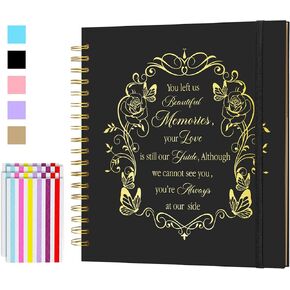 Memorial Gifts In Memory of Loved One Scrapbook Album Blank DIY Album,Sympathy Gifts Bereavement Photo Album Book. (Black, 8x8) in Saudi Arabia