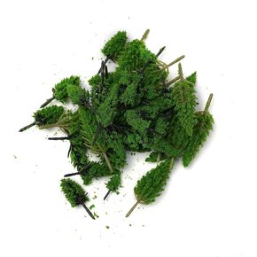 50PCS Miniature Plastic Trees for OO Scale Model Train Railroad Scenery Landscape Decoration, Green(A) in Saudi Arabia