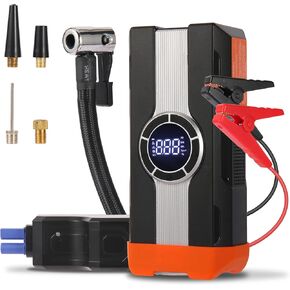 Portable Jump Starter with Air Compressor, 1000A 150PSI Car Battery Jump Starter, 12V Jump Box Car Battery Jumper Starter Portable with Tire Inflator, LED Lights (MOBE-C01) in Saudi Arabia