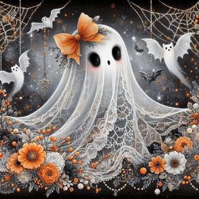 Xylogist Halloween Diamond Art Kits for Adults, 5D Halloween Diamond Painting, DIY Ghost Paint by Diamonds for Adults, Full Drill Gem Art for Adults for Home Wall Decor 14x14 Inch in Saudi Arabia