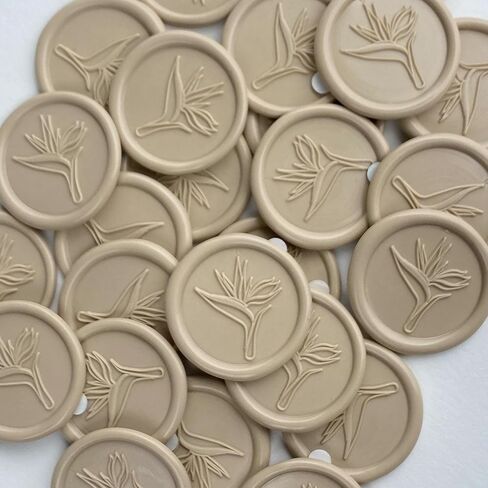 Bird of Paradise Wax Seal Sticker (Antique Gold) in Saudi Arabia