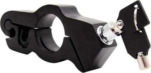 Motorcycle Throttle Lock Anti Theft Motorcycle Handlebar Lock Universal Heavy Duty Motorcycle Grip Handlebar Lock for Motorbike Scooter ATVs Sports Bikes Mopeds(Black) in Kuwait