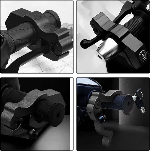 Motorcycle Throttle Lock Anti Theft Motorcycle Handlebar Lock Universal Heavy Duty Motorcycle Grip Handlebar Lock for Motorbike Scooter ATVs Sports Bikes Mopeds(Black) in Kuwait