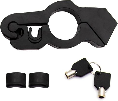 Motorcycle Throttle Lock Anti Theft Motorcycle Handlebar Lock Universal Heavy Duty Motorcycle Grip Handlebar Lock for Motorbike Scooter ATVs Sports Bikes Mopeds(Black) in Kuwait