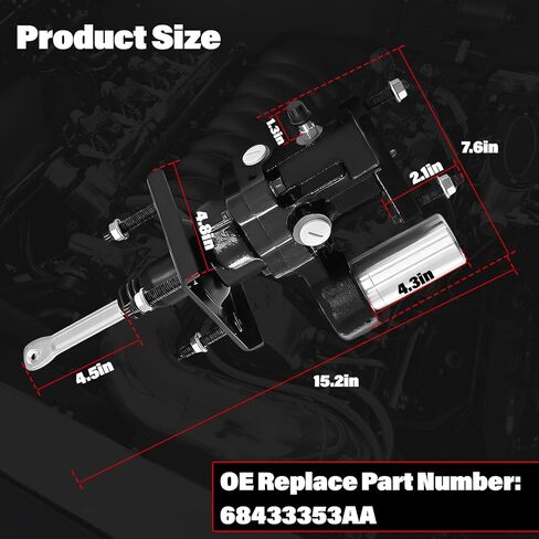 68433353AA Hydraulic Power Brake Booster, Hydro Boost Assembly Compatible with Dodge Ram 2500 3500 (2019-2025), Fits 6.7L Diesel & 6.4L V8 Gas Engines in Kuwait