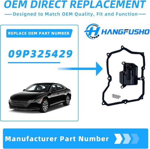 طقم فلتر ناقل الحركة مع حشية عموم لسيارة Audi Q3 2019-2022، VW Atlas 2018-2022، Tiguan 2017-2022، Arteon - استبدال فلتر ناقل الحركة الأوتوماتيكي 09P325429 in Kuwait