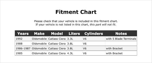 مرحل قابض تكييف الهواء متوافق مع Oldsmobile Cutlass Ciera 1992 1988 1987 1986 1985 P-4896011 in Kuwait