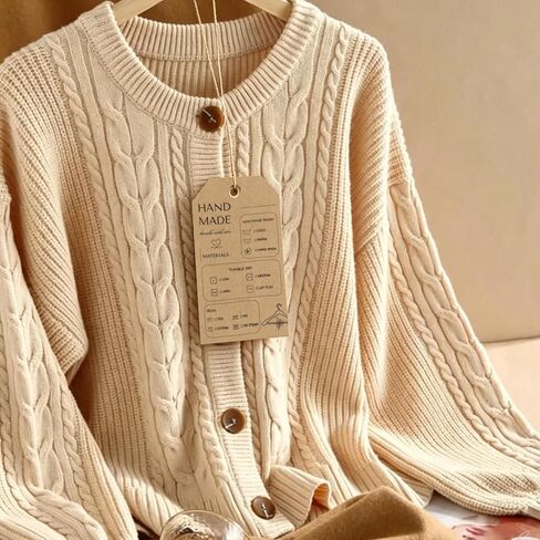 50Pcs Kraft Brown Handmade Care Tags, Vintage Style Washing Instruction Hang Tag Cards for Knitted Blanket, Clothing, Shirt & DIY Crafts,2x3.5Inch in Kuwait