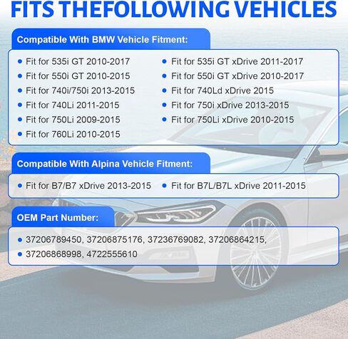 Air Suspension Solenoid Valve Block Compatible with BMW 535i GT 2010-2017, 740Ld xDrive 2015, Fit for Alpina B7/B7 xDrive 2013-2015, Replaces OE 37206789450, 37206875176 in Kuwait