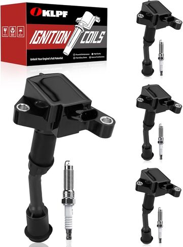 OKLPF Ignition Coil Pack UF735 with Iridium Platinum Spark Plugs - 4-Piece Set, Compatible with Ford Fusion 2014-2020 1.5L L4,Ford Escape 2017-2019 1.5L L4.E1235,DG-552,V25700032. in Kuwait